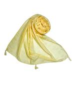 Premium Cotton Fabric - Box Checkered Designer Work Hijab - With 4 Sided Fringe's On The Border - Cream