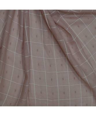 Premium Cotton Fabric - Box Checkered Designer Work Hijab - With 4 Sided Fringe's On The Border - Purple 4