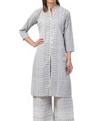 MRC Women Embroidered Kurti With Palazzo Set