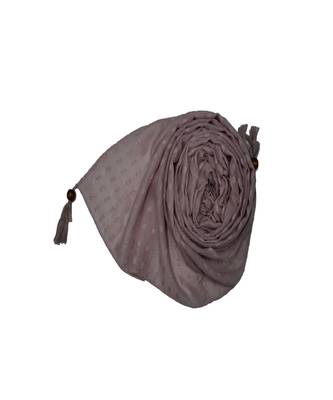 - Shining Silver Liner All Over The Stole - Best For Party Wear - Fringe's On The Border Of The Stole - Purple 2