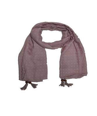 - Shining Silver Liner All Over The Stole - Best For Party Wear - Fringe's On The Border Of The Stole - Purple 3