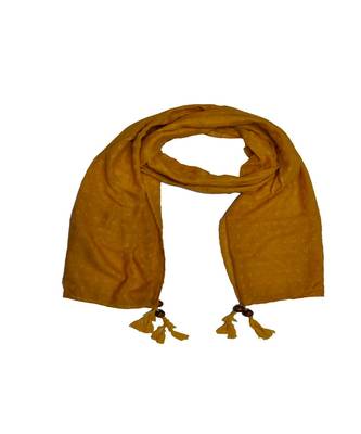 - Shining Silver Liner All Over The Stole - Best For Party Wear - Fringe's On The Border Of The Stole - Yellow 3