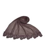 Best Selling Basic Hijab - Back To Basics - Fabric - Rich Cotton - Goldenish Finish Textured All Over The Stole - Purple