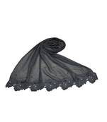 Best Selling Basic Hijab - Back To Basics - Fabric - Rich Cotton - Goldenish Finish Textured All Over The Stole - Grey