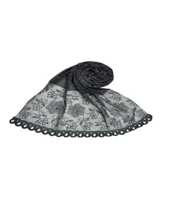 Best In Class - Best In Design - Rich Diamond Work - Stripes and Embroidered Liner With Cotton Blend Fabric - Black 1