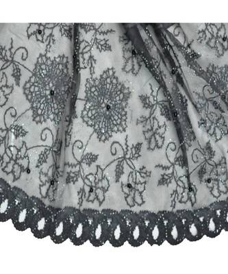 Best In Class - Best In Design - Rich Diamond Work - Stripes and Embroidered Liner With Cotton Blend Fabric - Black 4