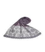 Best In Class - Best In Design - Rich Diamond Work - Stripes and Embroidered Liner With Cotton Blend Fabric - Purple