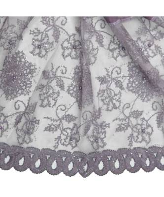 Best In Class - Best In Design - Rich Diamond Work - Stripes and Embroidered Liner With Cotton Blend Fabric - Purple 4