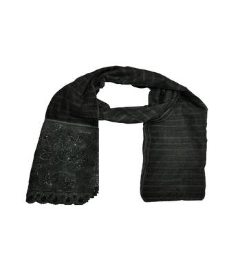 Best In Class - Best In Design - Rich Diamond Work - Stripes and Embroidered Liner With Cotton Blend Fabric - Green 3