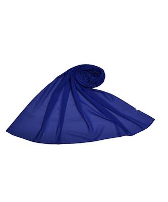 Premium Rich Chiffon Fabric - Best For All Season's - Hijabs That Don't Slip - Premium Plain Chiffon Hijab - Blue 3