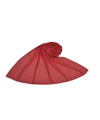 Premium Rich Chiffon Fabric - Best For All Season's - Hijabs That Don't Slip - Premium Plain Chiffon Hijab - Orange 3