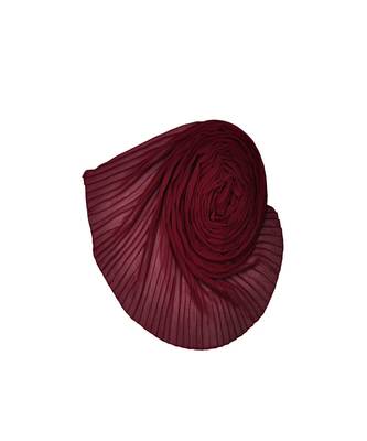 New Launch - Fabric : Chiffon Fabric - Quality On Point - Pleated Chiffon Hijab - Maroon 2