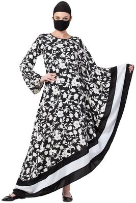 Musheco-Unique Design Of Modest Dress In Black & White-Not An Abaya 1