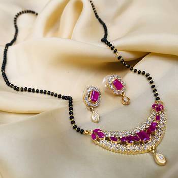 Pink mangalsutra 1