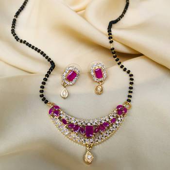 Pink mangalsutra 2