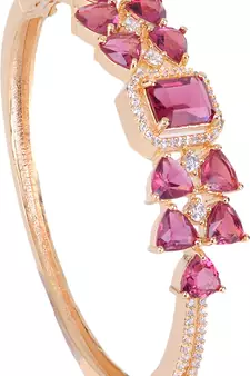 Red cubic zirconia bangles-and-bracelets