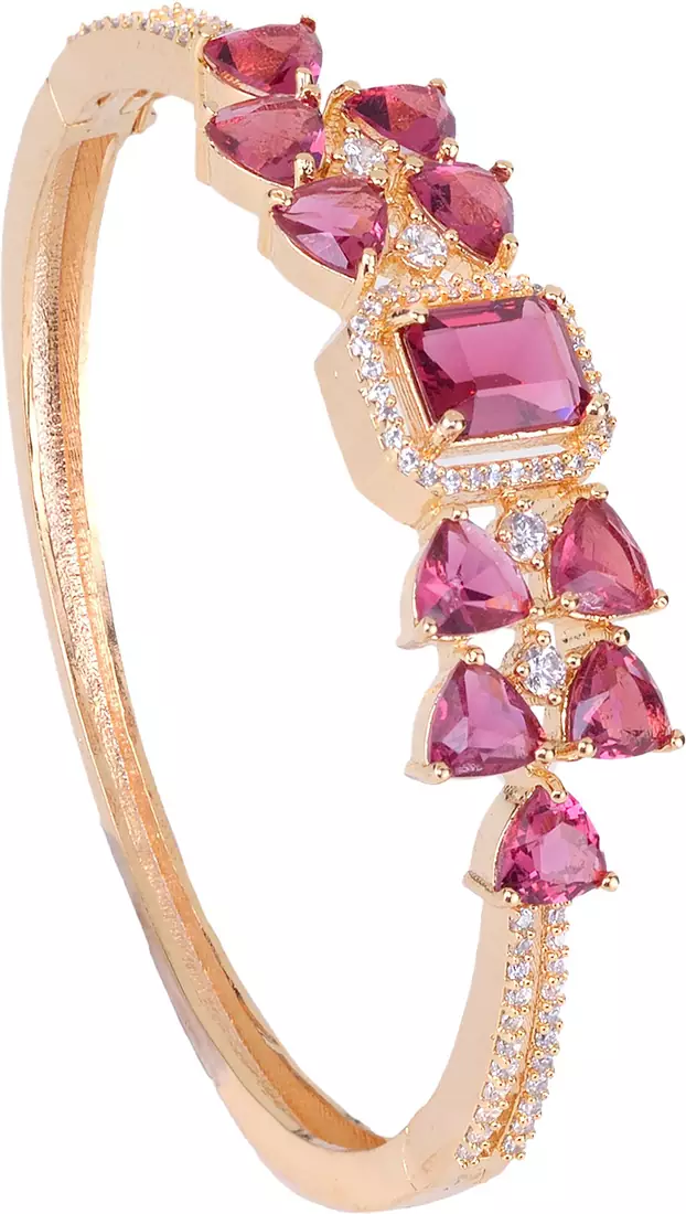 Red cubic zirconia bangles-and-bracelets