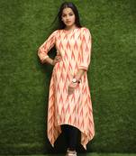 Women Orange Long Kurti 