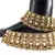 traditional kundan dull gold plated anklet
