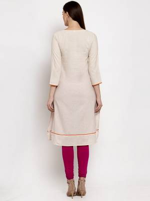 Off-white embroidered cotton kurtas-and-kurtis 3