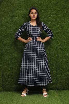 Women Black Long Kurti  1