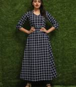 Women Black Long Kurti 
