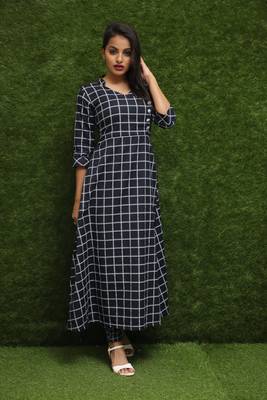Women Black Long Kurti  2