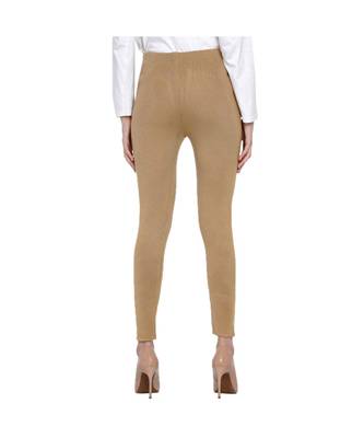 women beige winter acrylic warm bottomwear 4