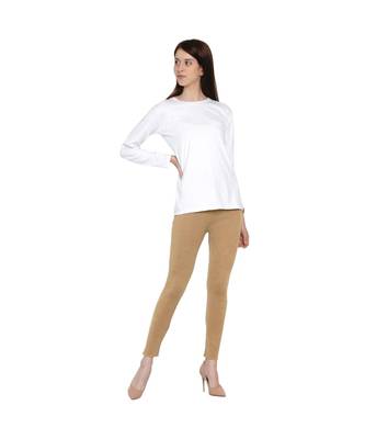 women beige winter acrylic warm bottomwear 5