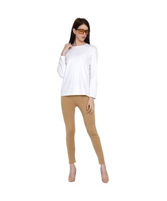 women beige winter acrylic warm bottomwear 7