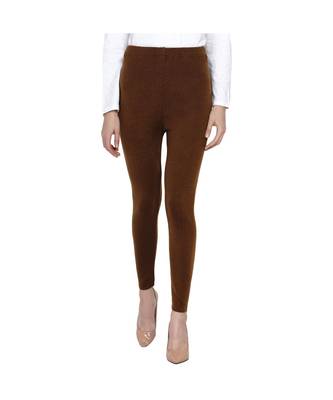 women brown winter acrylic warm bottomwear 1