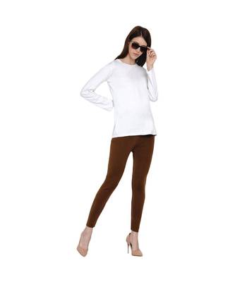 women brown winter acrylic warm bottomwear 2