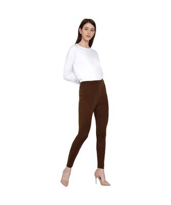 women brown winter acrylic warm bottomwear 3