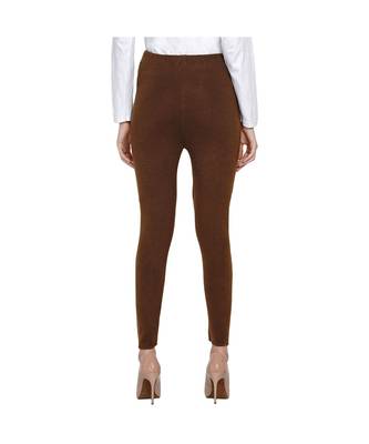 women brown winter acrylic warm bottomwear 4