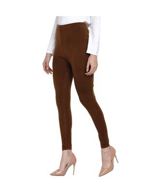 women brown winter acrylic warm bottomwear 5