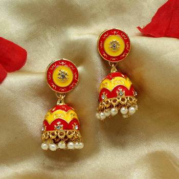 Red jhumkas 1