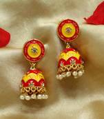 Red jhumkas