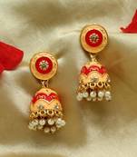 Pink jhumkas