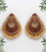 Maroon danglers-drops