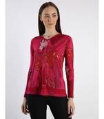 Pink printed Cashmere Sweater