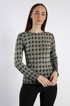 Printed Cashmere Sweater