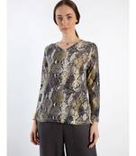 Python printed Cashmere Sweater