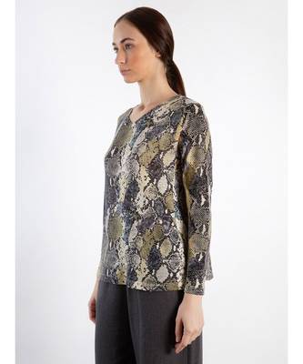 Python printed Cashmere Sweater 3