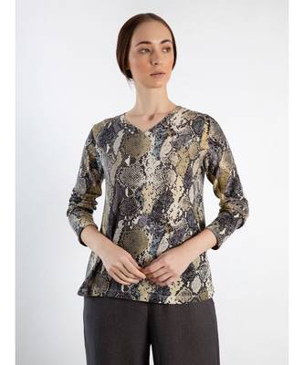 Python printed Cashmere Sweater 5