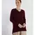 V neckline Cashmere Tunic Fit Sweater