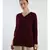 V neckline Cashmere Tunic Fit Sweater