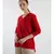 V neckline Cashmere Tunic Fit Sweater