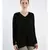 V neckline Cashmere Tunic Fit Sweater