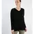 V neckline Cashmere Tunic Fit Sweater