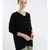 V neckline Cashmere Tunic Fit Sweater